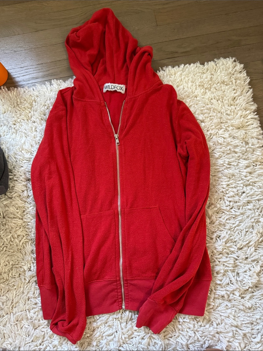 Wildfox Red Men's Zip-Up Hoodie Sweater